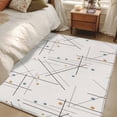 thumbnail image 4 of Modern Geometric Area Rugs 4'x6', Washable Small Throw Rugs for Office Bathroom, Minimalist Lines Polka Dots Abstract Beige Indoor Outdoor Rug Non-Slip Low Pile Carpet Runner Reversible Floor Mats, 4 of 8