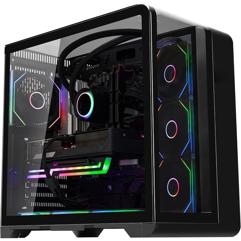 Hoengager Astral Plus Gaming PC -AMD Ryzen 5 9600X 6-Core 3.9 GHz GeForce RTX 5070 Ti 16G DLSS 4 32GB DDR5 RAM 1TB PCIe and 2TB SATA SSD- Windows 11
