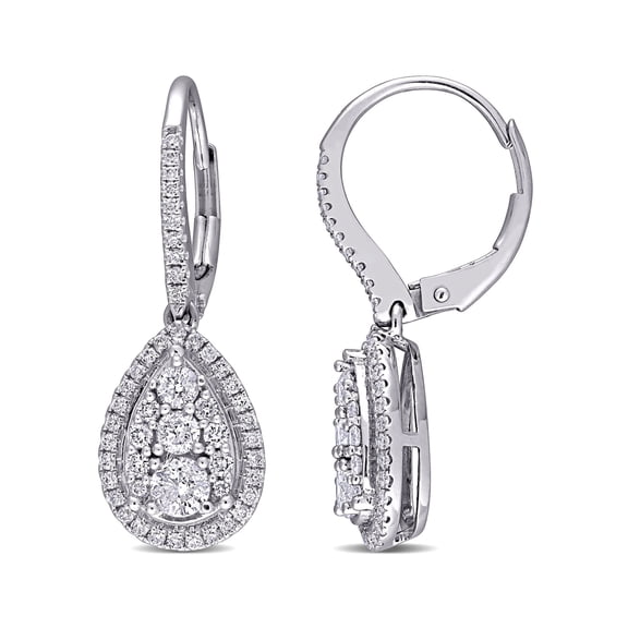 Everly Women's Diamond 10k White Gold Earrings