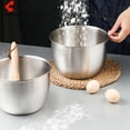 thumbnail image 4 of 2x Stainless Steel 304 Mixing Bowl Deep Design Cooking Baking Cake Bread Salad Kitchen Mixer Bowl, 3600ML & 2800ML, 4 of 9