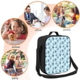 thumbnail image 5 of Naloa Black White Gray Rabbit Lunch box Lunch bag for men women Large capacity Lunchbox Insulated Lunch bag Lunch box cooler, 5 of 7