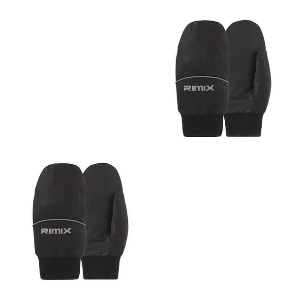 Soidarity Men Women Ski Winter Gloves Windproof Warm Thermal Glove Waterproof Sports Negro 2piezas