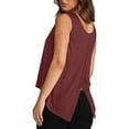 thumbnail image 4 of Dagugfen Tank Tops for Women Loose Fitting Basic Loose Summer Sleeveless Open Back Shirts Solid Color, 4 of 9