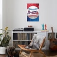 thumbnail image 4 of MLB Atlanta Braves - Logo 13 Canvas Wall Poster, 22.375" x 34", 4 of 4