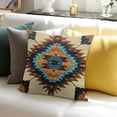 thumbnail image 3 of BANET Abstract Throw Pillow Covers Teal Green Geometric Pattern Short Plush Pillowcase Home Decor Cushion Case for Couch Sofa Bed, Super Soft &amp; Comfortable 12x12in, 3 of 5