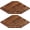 Rustic Brown, variant on JJW Hexagonal Corner Shelf, 2-Tier Floating Wall Rack with Guardrail, Rustic Brown 12in