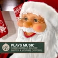 thumbnail image 5 of Fraser Hill Farm 4.8 ft Life-Size Dancing Santa Claus with Teddy Bear and Toy Sack Animatronic Figurine, FASC058D-14RED, 5 of 25