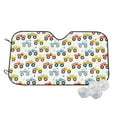 thumbnail image 2 of Picia Cartoon Monster Trucks Curved Windshield Sunshade Accordion Folding Style Auto Shade for Car Truck SUV Van Blocks UV Ray Sun Visor Protector -Small, 2 of 7