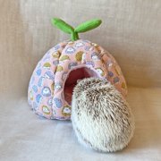 Portable Small Animal Cushion Bed Hideout Cave Habitat Nest for Hedgehog Ferret Squirrel Hamster Rat ( Pink )