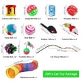 thumbnail image 5 of Semfri 20PCS Cat Toys Kitten Toy Set Folding Camouflage Cat Tunnel Indoor Interactive Pet Toys Teaser Cat Feather Toy Colourful Mouse Plush Ball Bell Ball Toy Kit Kitten Puppy(Colorful), 5 of 7