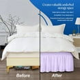 thumbnail image 4 of HNB Store Wrap Around Bed Skirt 14" inch Drop Easy Care Microfiber Made Bedskirts (Twin-Lilac), 4 of 6