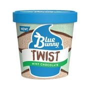 Blue Bunny Twist Mint Chocolate Frozen Dessert Pint, 16 fl oz