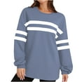 thumbnail image 3 of Women's Oversized Sweatshirt Casual Long Sleeve Crew Neck Color Block Loose Pullover Tops Fall Fashion Outfits, 3 of 5