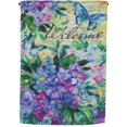 thumbnail image 2 of Evergreen Watercolor Hydrangea Suede Garden Flag, 12.5 x 18 inches, 2 of 2