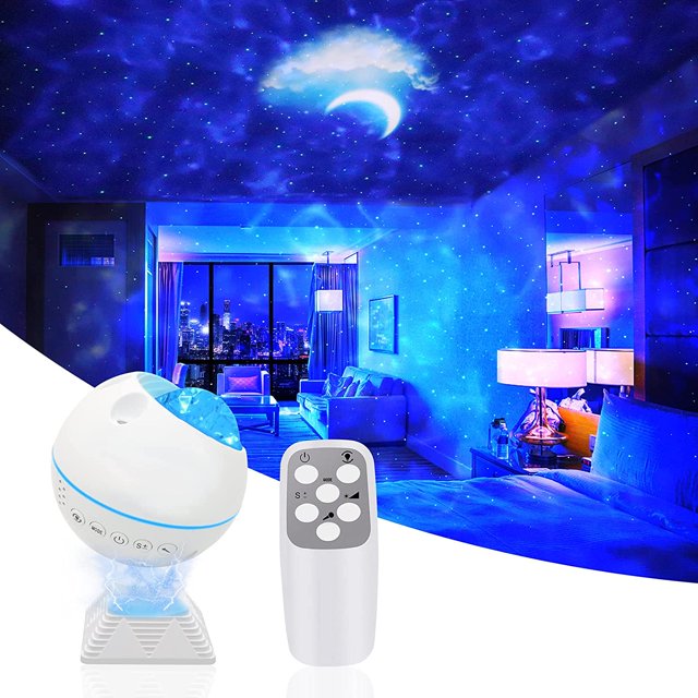 Galaxy Projector, 3 in 1 Star Projector 43 Lighting Modes with Remote Music Voice Control Sky Light, 360 Pro Ocean Wave Star Projector Night Lights for Bedroom Birthday Gifts for Kids Teens