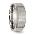 thumbnail image 4 of Titanium 8mm Beveled Edge Ring Man Wedding Classic Flat W/edge  For Dad Mens  For Him, 4 of 11