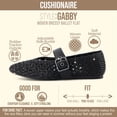 thumbnail image 3 of Cushionaire Gabby Woven Mary Jane Ballet Flats for Women, Comfortable Dressy Flat Shoes with Adjustable Gold-Tone Buckle and Memory Foam Cushioning, 3 of 32