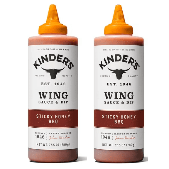 2 PACK | Kinder's Sticky Honey Wing Sauce, 27.5 oz.