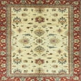 thumbnail image 1 of Ahgly Company Indoor Square Abstract Brown Gold Oriental Area Rugs, 5' Square, 1 of 6