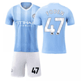 thumbnail image 2 of 2023 - 2024 raqueta de fútbol del granero local del Manchester City número 9 Haaland de bruyne 17, 2 of 5