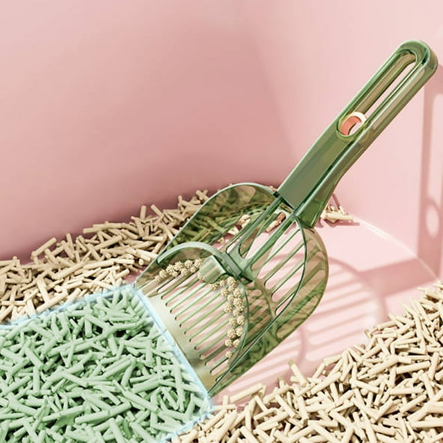 AOWNGIOYJRO Cat Litter Scoop, Poop Scooper Cat Litter with Pusher Deep Shovel Durable Poop Sifting Kitty Litter Scooper Crawling Pet Hamster Cats Excrement Shovel Tool - Fast and Easy to Use