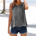 thumbnail image 6 of Loose Tank Tops for Women, Cotton Tank Tops for Women Summer Cotton-Linen Sleeveless Tank Top Breathable and Comfortable Summer Tank Top for Weekend Outings, Gray 5XL, 6 of 6