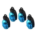 thumbnail image 1 of funtasica Auto Tire Adaptor Anodized Valve Stem Tires Cap Universal Plastic 4 PCS/Set Rims Wheels For SUV Sky Blue, 1 of 5