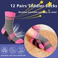 thumbnail image 7 of 12 Pairs Boys Crew Socks Novelty Plaid Kids Elastic Mid Cut Toddler Socks for Boy Girls(2-14T), 7 of 7