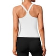 thumbnail image 7 of Anwell Scoop Neck Tank Tops for Womens Ribbed Shirts Tops Sport Yoga Tanks Tops Built-in Bra, 7 of 7