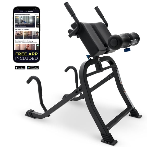 Teeter DEX Inversion & Core Training System – Multi-Functional Decompression Roman Chair Hyperextension Bench for Ab, Back, and Core Strength; Commercial-Grade 350 lb-Rated Home Exercise Equipment