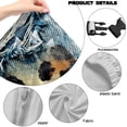 thumbnail image 6 of TSOVTHRID Denim Leopard Print 4 Pieces Gaming Chair Cover Stretchable Computer Chair Seat Slipcovers Universal Fit Gaming Chair Slipcovers with Armrest Covers, 6 of 7