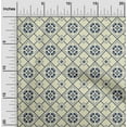 thumbnail image 1 of oneOone Velvet Pale Yellow Fabric Floral & Tiles Moroccan Diy Clothing Quilting Fabric Print Fabric By Yard 58 Inch Wide, 1 of 1
