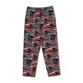 thumbnail image 4 of Naloa Red And Blue Cars Print Women’s Ultra-Soft Comfy Pajama Lounge Pants with Pockets & Drawstring, 4 of 8