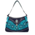 thumbnail image 2 of Texas West by Women's Vegan Leather Laser Cut Feather Shoulder Handbag Set, Multi-Color, 2-Piece, 2 of 7