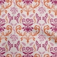 thumbnail image 1 of oneOone Cotton Jersey Dark Magenta Fabric Asian Block Floral Dress Material Fabric Print Fabric By The Yard 58 Inch Wide, 1 of 4