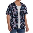 thumbnail image 4 of Wukai Love Butterflies Men's Casual Short-Sleeve Button Down Shirt - Lightweight Summer Dress Shirt for Daily Wear-XX-Large, 4 of 7