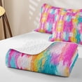 thumbnail image 4 of Homewish Rainbow Tie Dye Twin Quilt Set For Girls,Watercolor Art Twin Coverlet Set,2 Pieces, 4 of 7