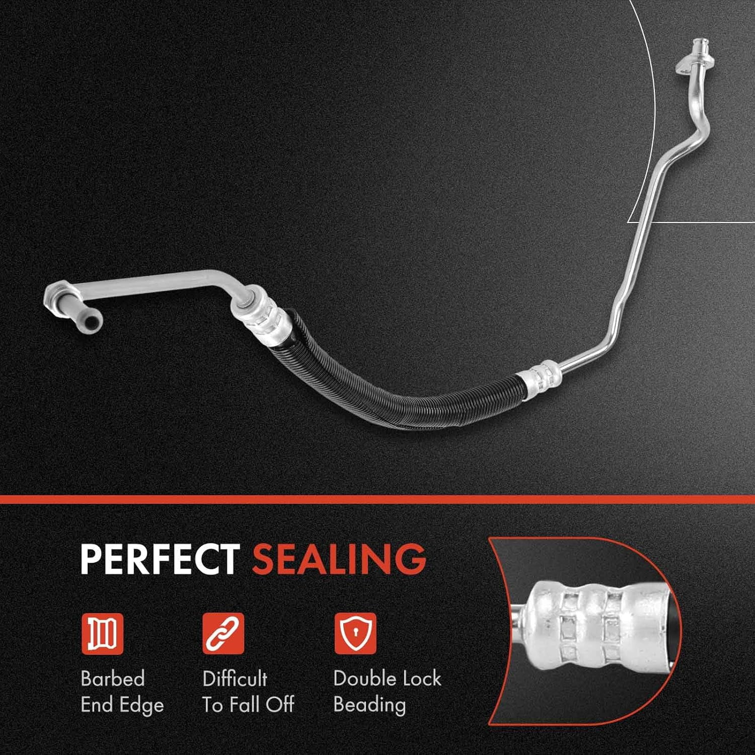 A-Premium Power Steering Hose Pressure Hose Line Assembly Compatible with Ford F-250 Super Duty/F-350 Super Duty 2017-2018, F-450 Super Duty/F-550 Super Duty 2017-2019, 6.7L, Hydroboost To Gear