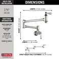thumbnail image 2 of Delta Traditional Wall Mount Pot Filler, Polished Nickel, 2 of 2