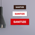 thumbnail image 3 of Basic Sanitize Sign (Blue) - Medium, 3 of 5