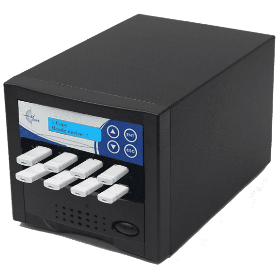 EZ DUPE 1 to 7 USB Pantera Duplicator - 2GB/Min - Multiple USB flash media thumb drive Standalone Copier & DoD Compliant Eraser/Sanitizer - at copy speed up to 35mb/Sec (U07-SSPX8)