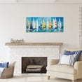 thumbnail image 2 of Stupell Industries Regatta Sailboat Fleet Transportation Painting Gallery Wrapped Canvas Print Wall Art, 48 x 20, 2 of 7