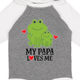 thumbnail image 4 of Inktastic My Papa Loves Me Boys Frog Boys Long Sleeve Baby Bodysuit, 4 of 5