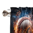 thumbnail image 5 of Bedroom Curtains 63 Inches length, Baseball, Window Treatment Curtain Drapes, Sports Theme Gradient Orange Blue Black Rod Pocket Curtain Panels for Living Room Kitchen, 42"x63", 2 Panels, 5 of 7