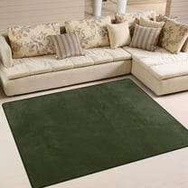Ryvnso Olive Green Solid Area Floor Rugs Soft Non-Slip Large Mats Nursery Carpets 80" x 58"
