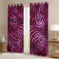 thumbnail image 2 of Homewish Zebra Print Blackout Curtains Set of 2 (52x84 Each),Safari Animal Window Curtains,Black Pink Ombre Curtains and Drapes For Girl Boys,Super Cozy Room Decor, 2 of 6