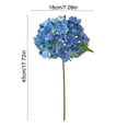 thumbnail image 3 of Lilixerw Valentines Day 54-Petal Silk Hydrangea Stem,Realistic Fake Flower for Home Wedding Decor,with Soft Plastic Flower Branch,Couple Gifts,DIY Floral Arrangement,7.1x17.7 Inches,Deep Blue, 3 of 6