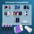 thumbnail image 7 of Bioonis Compatible for iPhone Car Charger,38W Car Charger Adapter Cigarette Lighter Socket+20W Type C Charger Block USB C Charger+6ft &10FT USB C Charging Cable Compatible for iPhone,Purple, 7 of 7