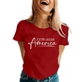 thumbnail image 3 of ibiyuan America 250 Shirt T Shirts for Women Cotton Crew Neck 250 Anniversary Usa Casual Short Sleeve Independence Day Womens Shirts Tops for Women, 3 of 5