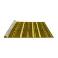 thumbnail image 2 of Ahgly Company Machine Washable Indoor Square Oriental Yellow Industrial Area Rugs, 5' Square, 2 of 4